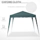 image 5 of Outsunny 3 M x 3 M Base 2.5 M x 2.5 M Top Pop Up Gazebo, 2 Person Setup Instant with Carry Bag, Height Adjustable Slant Leg Party Tent Instant Event Shelter for Garden, Patio | Green