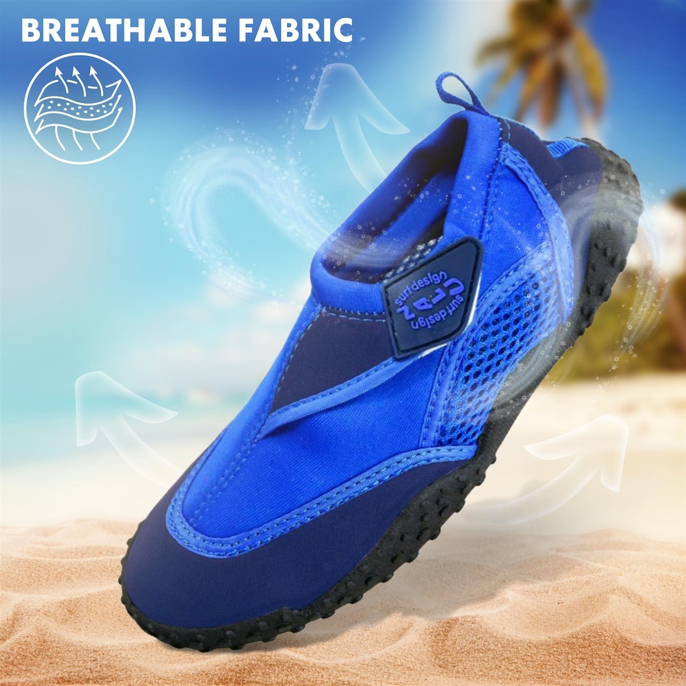 image 1 of GEEZY Unisex Blue Neoprene Slip On Aqua Shoes