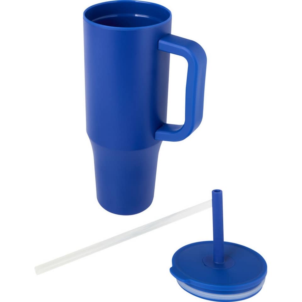 image 1 of Floso Brady Insulated 900ml Mug With Straw | Blue | Royal Blue | One Size | 1