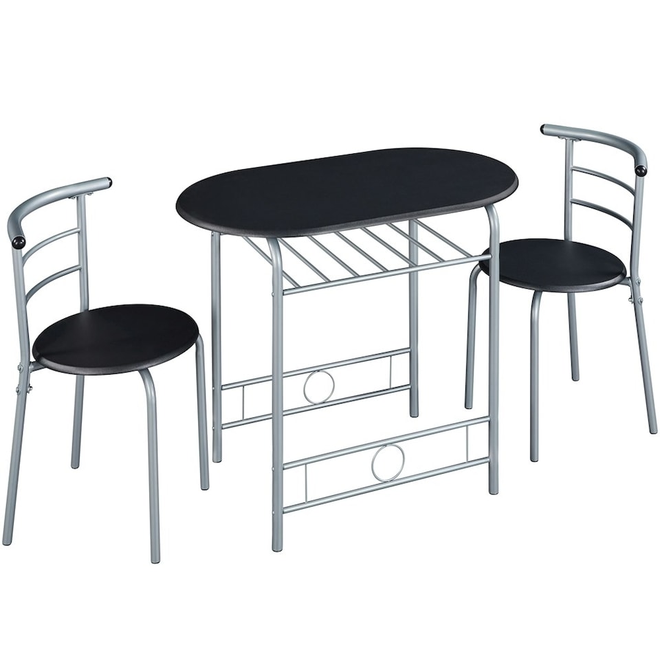 image 1 of Yaheetech Modern Round Dining Table Set