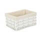 image 2 of White Scandi Storage Basket with White Lining White | White | S