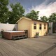 image 4 of 12ft x 8ft (3550mm x 2350mm) Horsforth "The Springfield" 28mm Log Cabin With 2 Opening Window