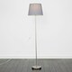 image 2 of ValueLights Pair of Charlie Chrome Table Lamp Grey Shade Grey
