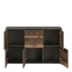 image 4 of Best Chest Storage Cabinet with 2 Drawers and 5 Doors in Concrete Optic Dark Grey/Old - Wood Vintage