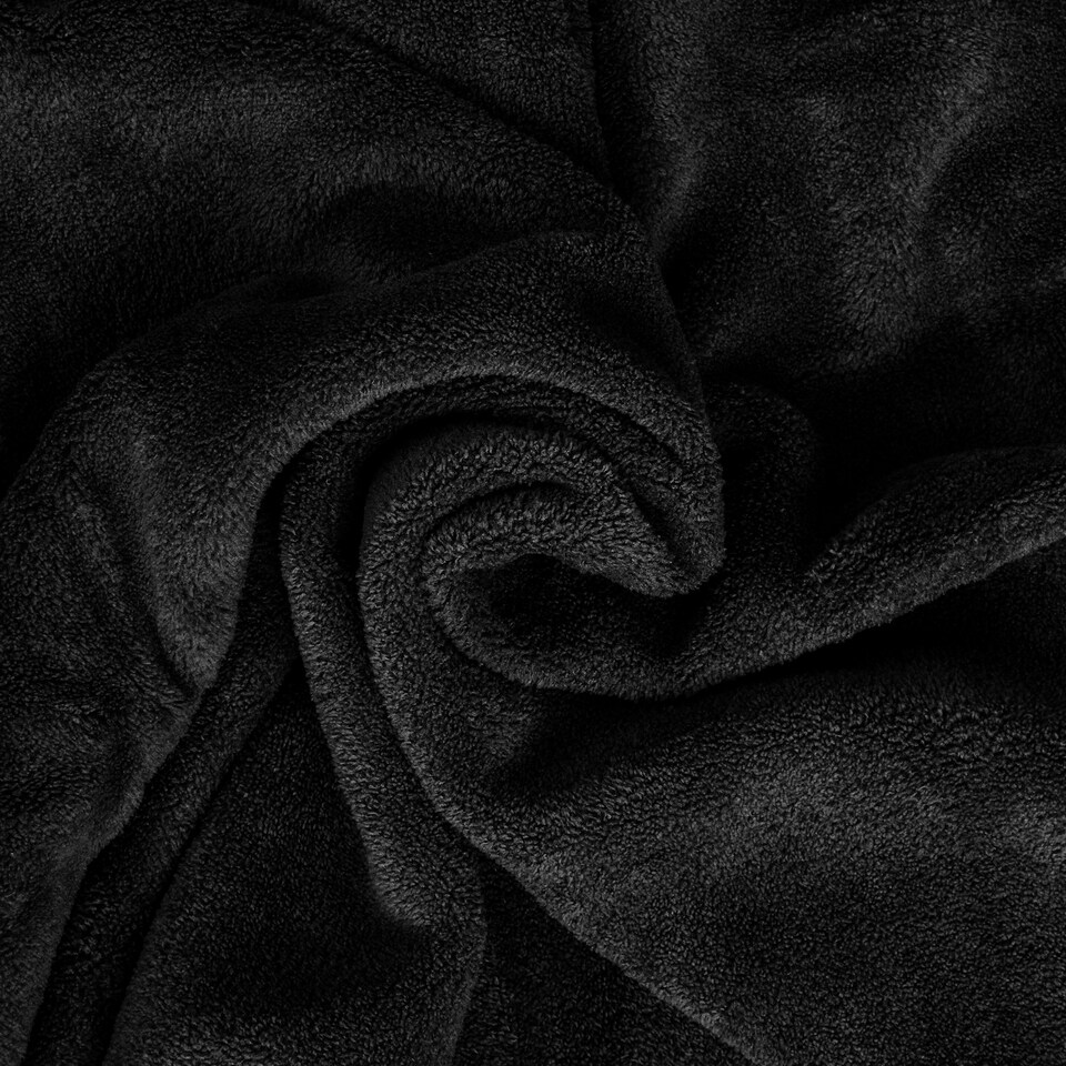 image 1 of Blanket with Sleeves - wearable snuggle throw with arms | Black | black | XL | 1