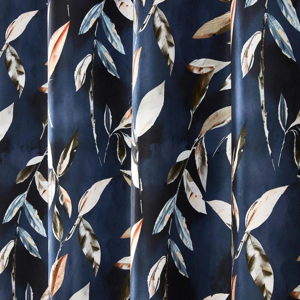 image 1 of Sundour Madrid Curtains Navy Blue | 90x90"