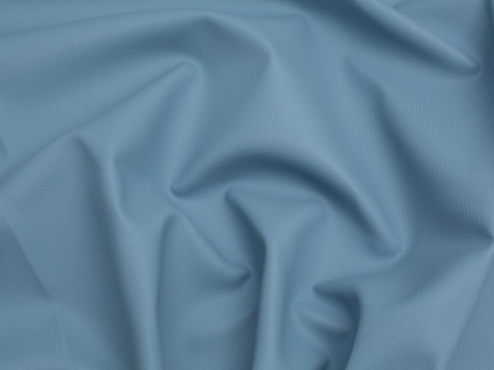 Minerva Core Range Blue Fire Retardant Faux Leather Fabric for Bag Making, Dressmaking, Upholstery, 140cm / 55" Wide - per metre