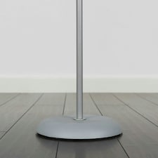 ValueLights Dalby Chrome Single Uplighter Floor Lamp White Shade Silver