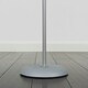 image 1 of ValueLights Dalby Chrome Single Uplighter Floor Lamp White Shade Silver