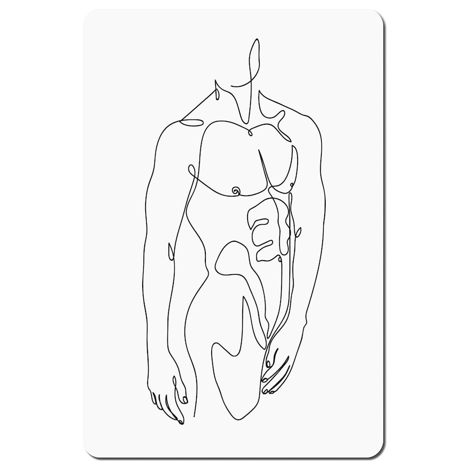 line art of male body (Placemat)