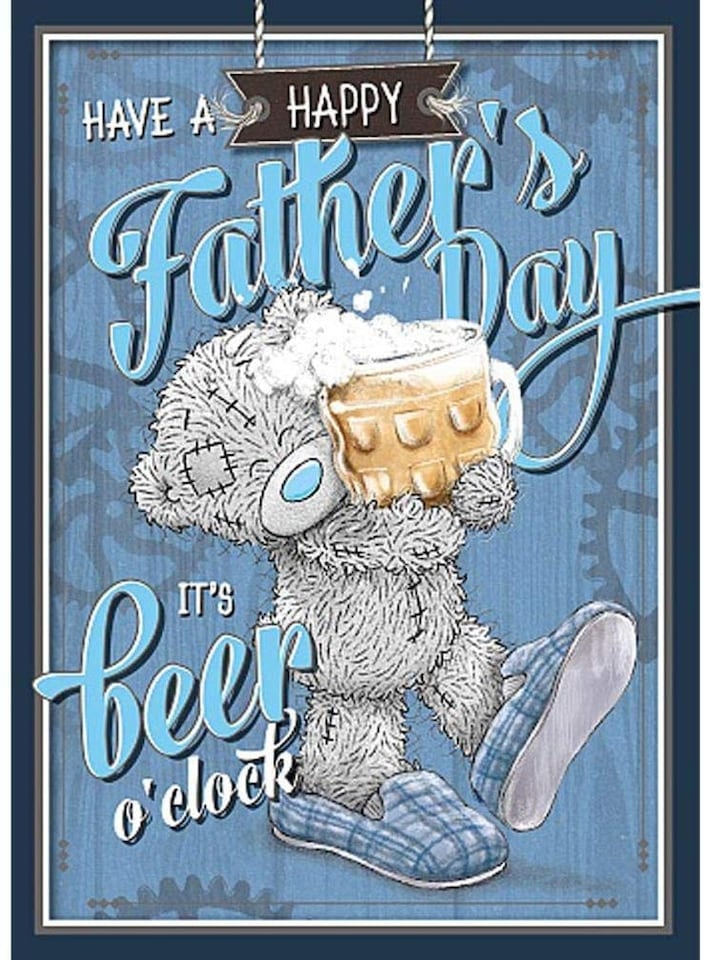image 1 of Happy Fathers Day Beer o'clock Me to You Fathers Day Card