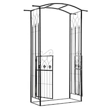 Outsunny Garden Entrance Arch Bench Outdoor Patio Rose Trellis Climbing Plant