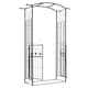 image 1 of Outsunny Garden Entrance Arch Bench Outdoor Patio Rose Trellis Climbing Plant