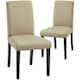 image 1 of Yaheetech Set of 2 Fabric Upholstered Dining Chairs N/A | Khaki
