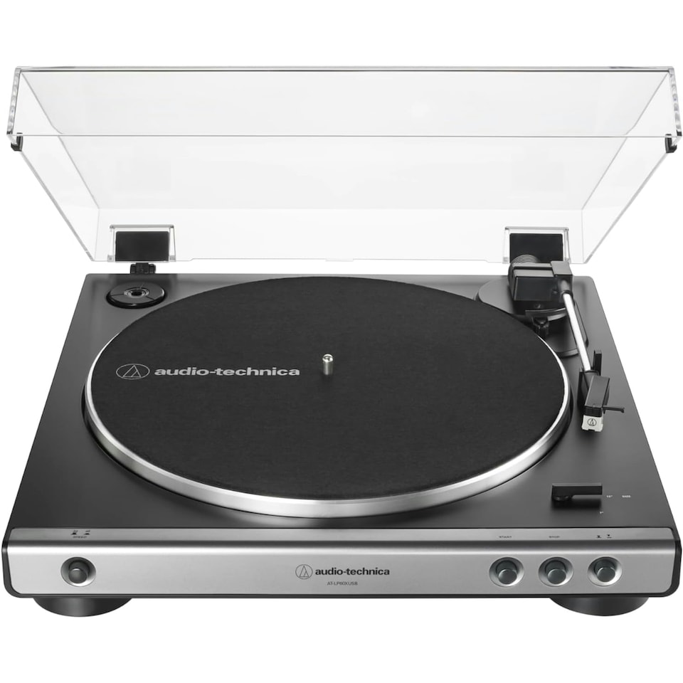 image 1 of Audio Technica AT-LP60XUSB Black Fully Automatic Belt-Drive Turntable Analog and USB