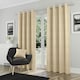 image 4 of Goodwood Cream Curtains 46 x 54 inch (117 x 137 cm) Room Darkening Eyelet Thermal Noise Reducing Curtains for Bedroom and Living Room