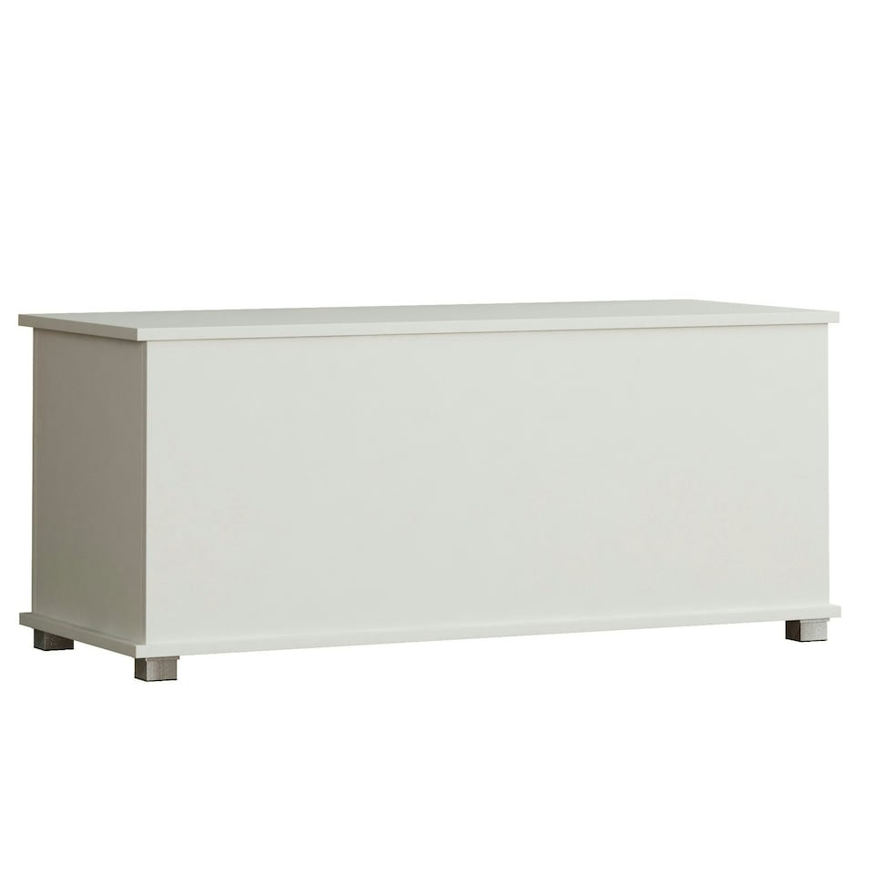 image 1 of Vida Designs Leon Storage Ottoman Bedroom Hallway Chest Bench, White White