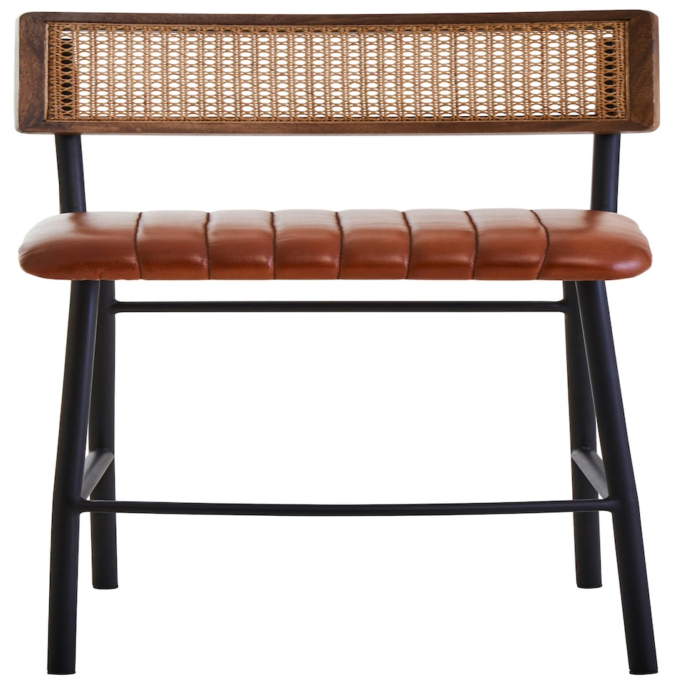 image 1 of Interiors by Premier Tan Leather Bar Chair Brown