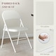 image 3 of HOMCOM 2 Pack Padded Folding Chairs with Cushioned Seat and Metal Frame White