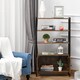 image 3 of HOMCOM Industrial Bookshelf, Storage Cabinet with 3-Tier with Doors, for Home Office, Living Room Rustic Brown
