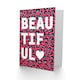image 2 of Words Beautiful Pink Teal Leopard Quote Card