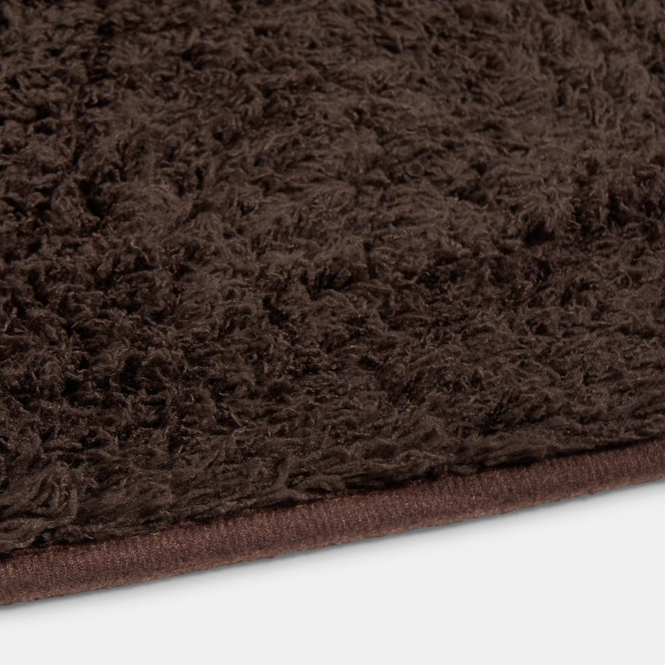 image 1 of OHS Fluffy Teddy Rug Soft Floor Carpet Non Slip Area Mat - 80 x 150cm | Brown | 80cm x 150cm