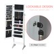 image 4 of HOMCOM Lockable Jewellery Storage Mirror Armoire Freestanding Adjustable White