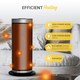 image 10 of MONHOUSE Electric Heater - Energy Efficient PTC Ceramic, Silent Portable Heater with LED Display, Remote Control, Overheat Protection, Smart Thermostat