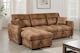 image 2 of Faux Leather Suede Brown 1C2 Corner Sofabed with Storage ARCHIE