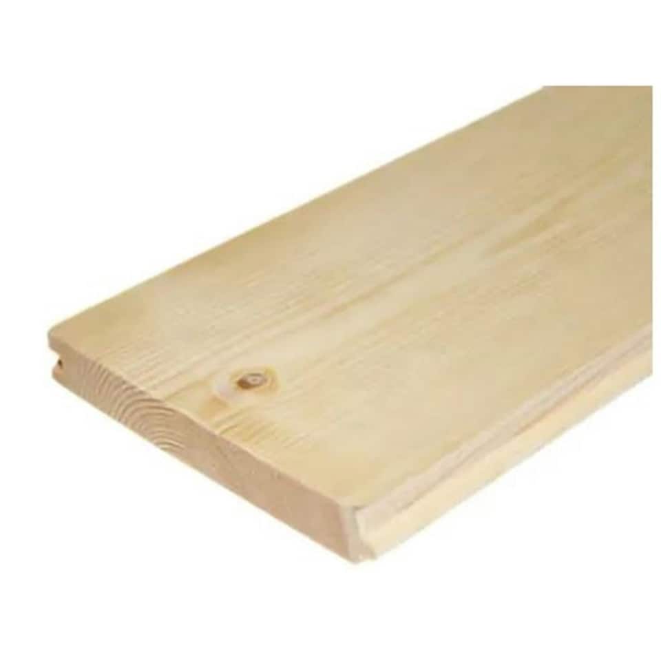 PACK OF 15 (Total 15 Units) - Whitewood Tongue and Groove - 22mm x 125mm (Act Size 19 x 120mm) x 3600mm Length