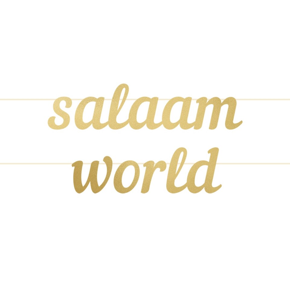 image 1 of Salaam World Letter Banner - Gold