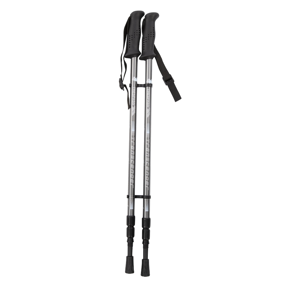 image 1 of Trespass Transduo 2 Piece Walking Pole Set | Grey | Graphite | One Size | 1