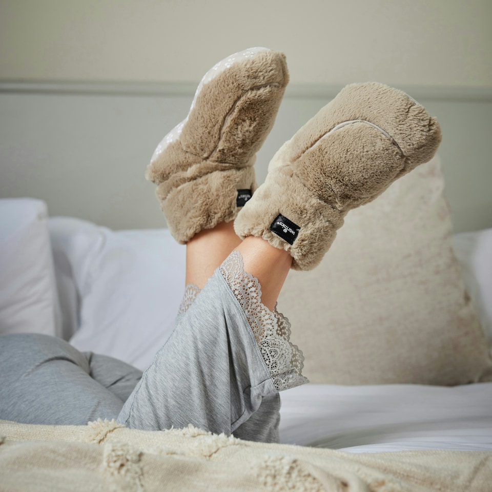image 1 of Warmies Microwavable Boots Latte Colour One Size
