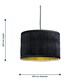 image 9 of Sundance - Black Velvet Pleated 30cm Lamp Shade with Gold Inner Black | Gold