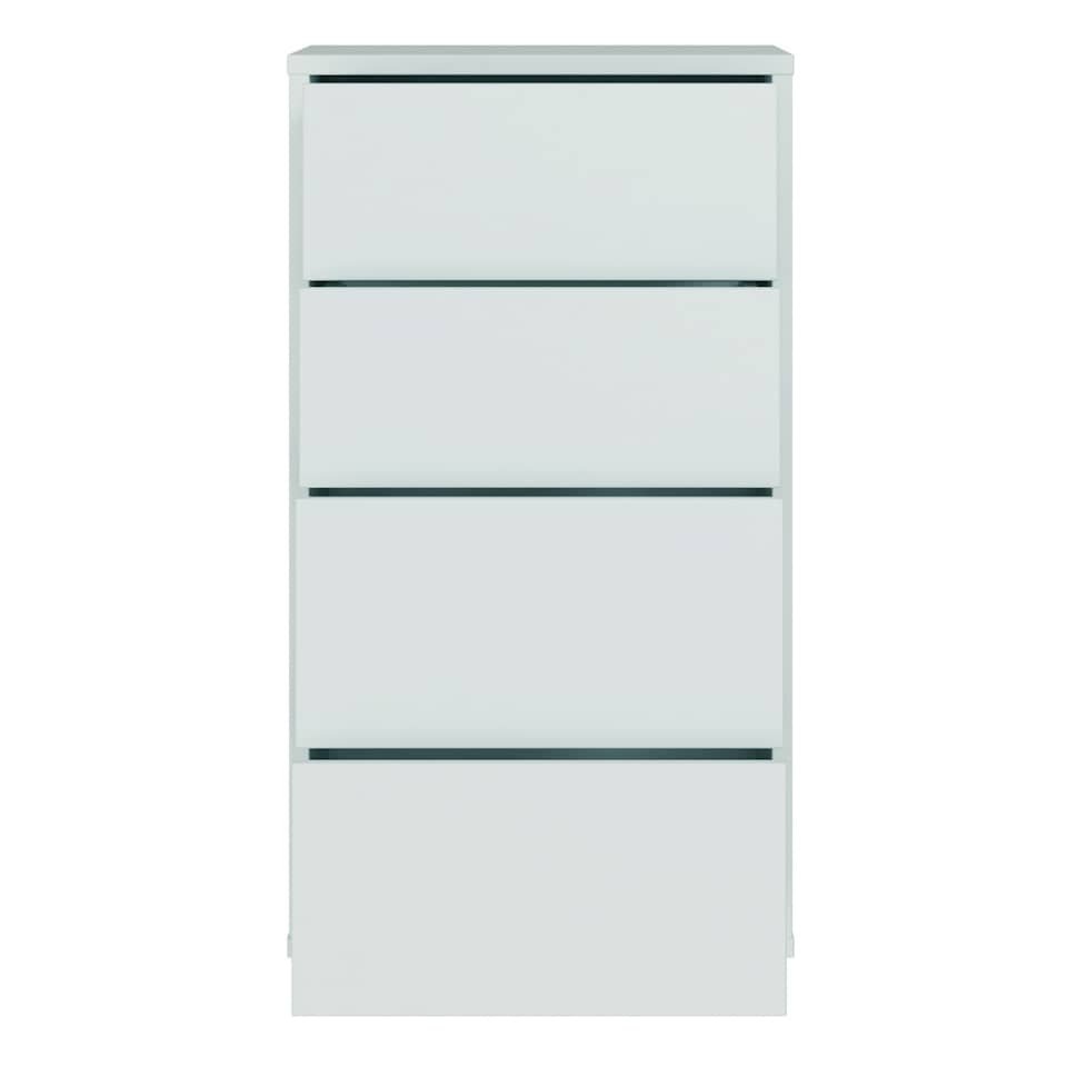 image 1 of Alice Springs Tall 4 Drawer Chest with Push-to-Open Drawers in Light Grey