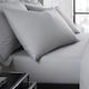 image 1 of Serene Plain Dyed Pair of Housewife Pillowcases Silver
