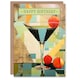 image 1 of Happy Birthday Modern Art Deco Martini Painting Birthday Card