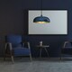 image 2 of Milagro Pendant Lamp Lincoln Blue/Gold 1XE27 35cm