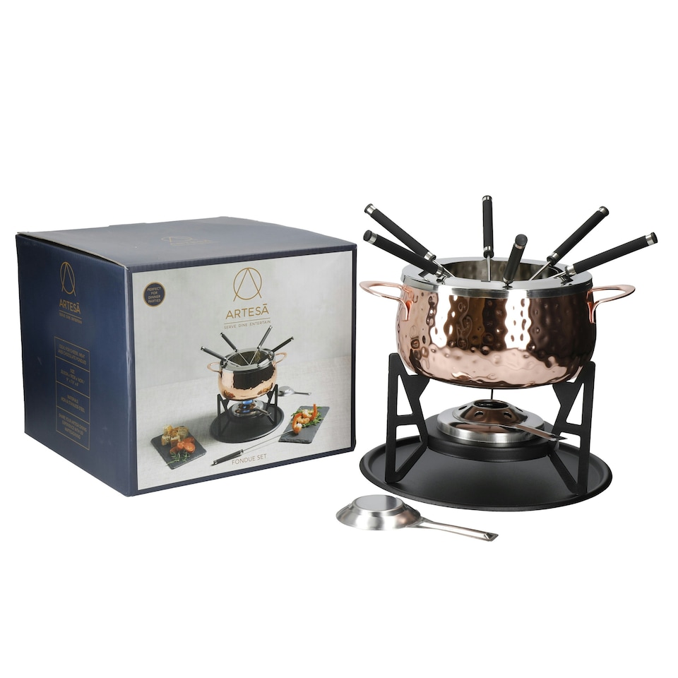 image 1 of Artesà Hand-Finished Copper Effect Fondue Set