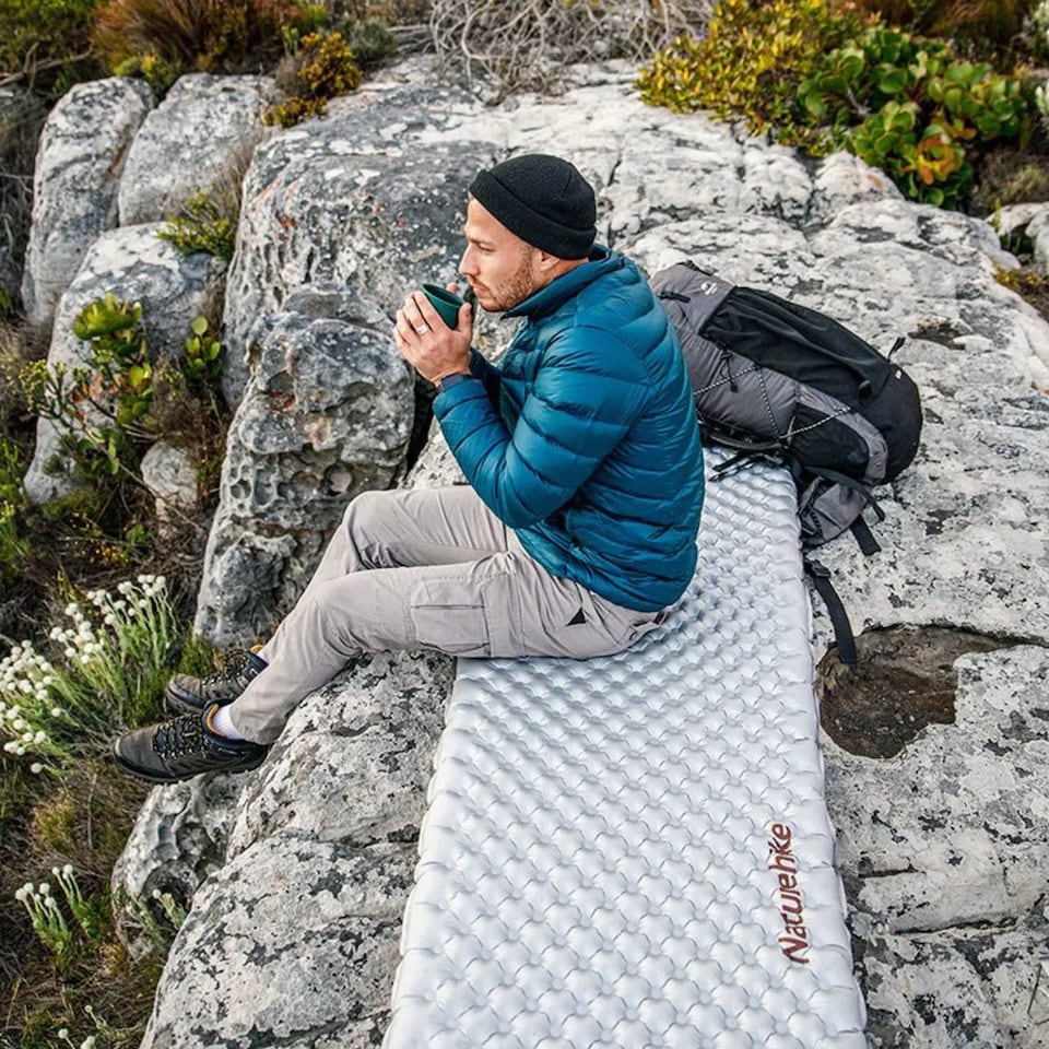 image 1 of TuYe 5.8 Ultralight Inflatable Square Mattress | Silver | Carbon Silver | 183x64cm