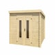 image 2 of Sacramento-Log Cabin, Wooden Garden Room, Timber Summerhouse, Home Office - L312 x W319 x H210.9 cm Brown