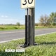 image 8 of Outsunny 2 Pack Fence Post Repair Kit, Metal Fence Post Support with Drill | Black | Black | 81 x 5.5 x 12 cm