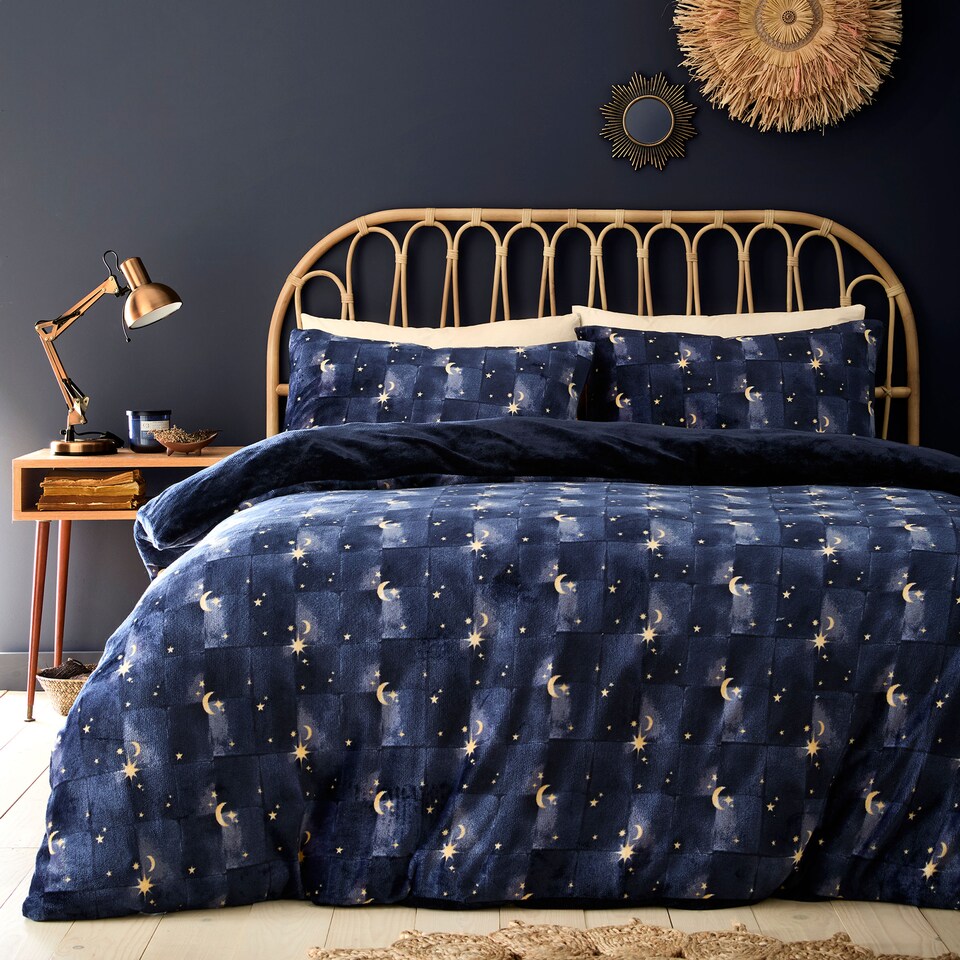 image 1 of Fusion Cosmic Star Duvet Cover Set Navy