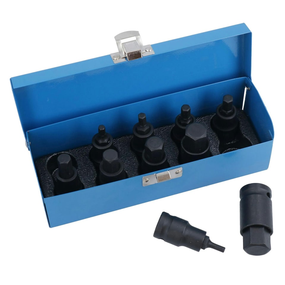 image 1 of 1/2" Drive Metric Impacted Hex Allen Key Sockets Shallow 4mm - 19mm H4 - H19