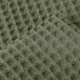 image 4 of Two Pack Waffle Cushion Covers 65 x 65cm - 100% Cotton Green | Khaki