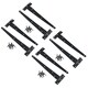 image 1 of 10in / 250mm Heavy Duty T Tee Hinges For Shed + Garden Gates Black Finish 8pc