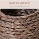 image 4 of PawHut Wicker Cat House, Raised Cat Bed with Cushion, 42 x 33 x 52cm, Dark Brown