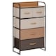 image 1 of HOMCOM 5-Drawer Dresser Tower 3-Tier Storage Organizer with Steel Frame Wooden Top for Bedroom Hallway Closets