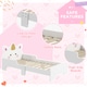 image 4 of ZONEKIZ Unicorn-Designed Toddler Bed, Kids Bedroom Furniture - White