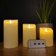 image 2 of Set of 3 Battery Operated Flickering LED Candle Christmas Decoration with Timer